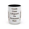 15oz Funny Newfoundland Dog Mug, Black, front view