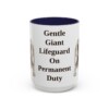 15oz Funny Newfoundland Dog Mug, Navy, front view