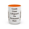 15oz Funny Newfoundland Dog Mug, Orange, front view