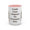 15oz Funny Newfoundland Dog Mug, Pink, front view