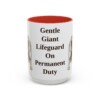 15oz Funny Newfoundland Dog Mug, Red, front view