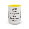 15oz Funny Newfoundland Dog Mug, Yellow, front view