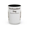 15oz-newfoundland-dog-mug-latin-black-front 15oz Newfoundland Dog Latin Mug, Black, front view