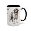 15oz-newfoundland-dog-mug-latin-black-right 15oz Newfoundland Dog Latin Mug, Black, right side view