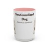 15oz-newfoundland-dog-mug-latin-pink 15oz Newfoundland Dog Latin Mug, Pink, front view