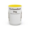 15oz-newfoundland-dog-mug-latin-yellow 15oz Newfoundland Dog Latin Mug, Yellow, front view