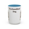 15oz Newfoundland Dog Mug, Light Blue, front view