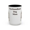 15oz Newfoundland Dog Dog Mom Mug, Black, front view