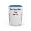 15oz Newfoundland Dog Dog Mom Mug, Light Blue, front view