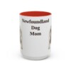 15oz Newfoundland Dog Dog Mom Mug, Red, front view