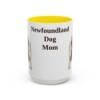 15oz Newfoundland Dog Dog Mom Mug, Yellow, front view