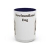 15oz Newfoundland Dog Mug, Navy, front view