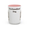 15oz Newfoundland Dog Mug, Pink, front view