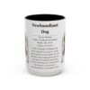 15oz Newfoundland Dog Mug, Black, front view