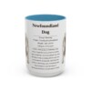 15oz Newfoundland Dog Mug, Light Blue, front view