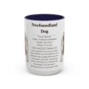 15oz Newfoundland Dog Mug, Navy, front view