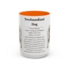 15oz Newfoundland Dog Mug, Orange, front view