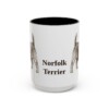15oz Norfolk Terrier Mug, Black, front view