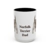15oz Norfolk Terrier Dog Dad Mug, Black, front view