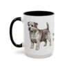 15oz Norfolk Terrier Dog Dad Mug, Black, left side view