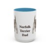 15oz Norfolk Terrier Dog Dad Mug, Light Blue, front view