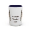 15oz Norfolk Terrier Dog Dad Mug, Navy, front view