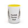 15oz Norfolk Terrier Dog Dad Mug, Yellow, front view