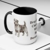 15oz Funny Norfolk Terrier Mug, Black, lifestyle photo