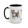 15oz Funny Norfolk Terrier Mug, Black, left side view
