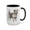 15oz Norfolk Terrier Dog Mom Mug, Black, right side view