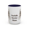 15oz Norfolk Terrier Dog Mom Mug, Navy, front view