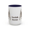 15oz Norfolk Terrier Mug, Navy, front view