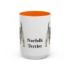 15oz Norfolk Terrier Mug, Orange, front view