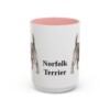 15oz Norfolk Terrier Mug, Pink, front view