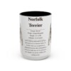 15oz Norfolk Terrier Mug, Black, front view