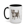 15oz Norfolk Terrier Mug, Black, left side view