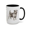 15oz Norfolk Terrier Mug, Black, right side view