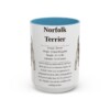 15oz Norfolk Terrier Mug, Light Blue, front view