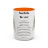 15oz Norfolk Terrier Mug, Orange, front view