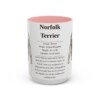 15oz Norfolk Terrier Mug, Pink, front view