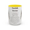 15oz Norfolk Terrier Mug, Yellow, front view