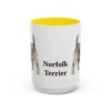 15oz Norfolk Terrier Mug, Yellow, front view