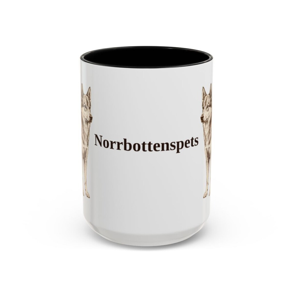 15oz Norrbottenspets Mug, Black, front view