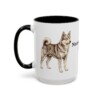 15oz-norrbottenspets-mug-dad-black-left 15oz Norrbottenspets Dog Dad Mug, Black, left side view