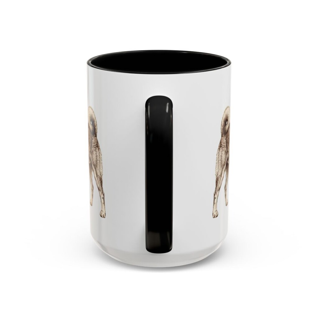 15oz Funny Norrbottenspets Mug, Black, back view