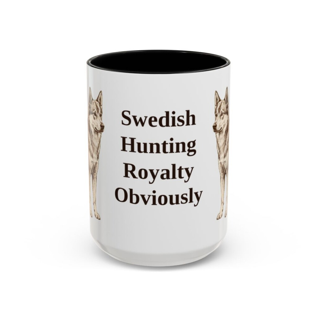 15oz Funny Norrbottenspets Mug, Black, front view