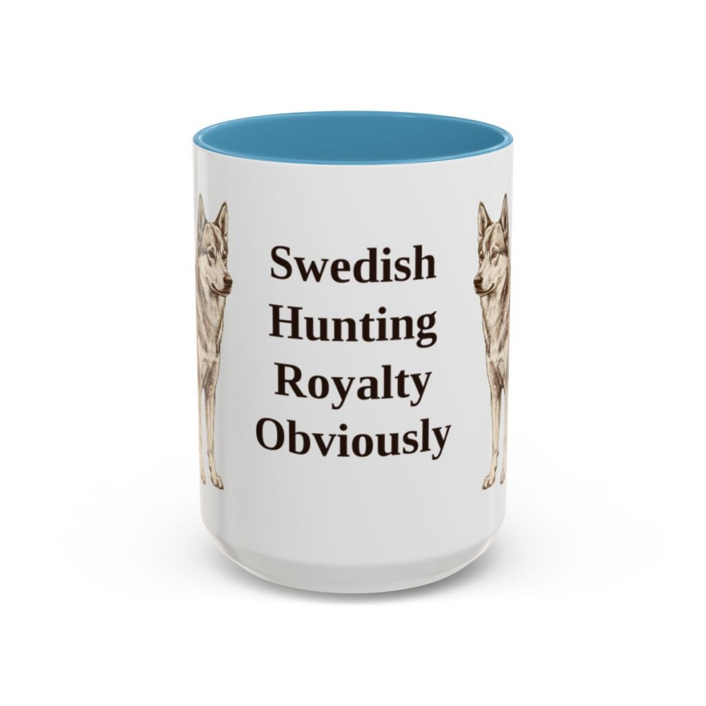 15oz Funny Norrbottenspets Mug, Light Blue, front view
