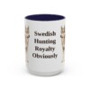 15oz Funny Norrbottenspets Mug, Navy, front view