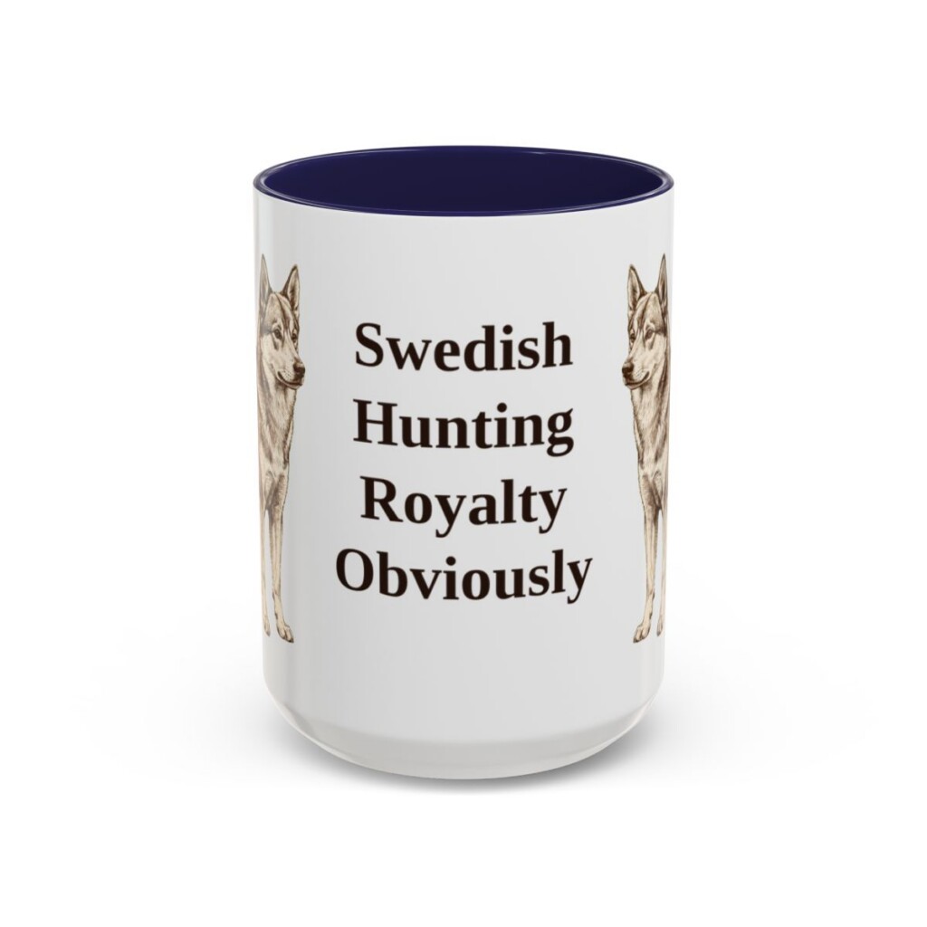 15oz Funny Norrbottenspets Mug, Navy, front view
