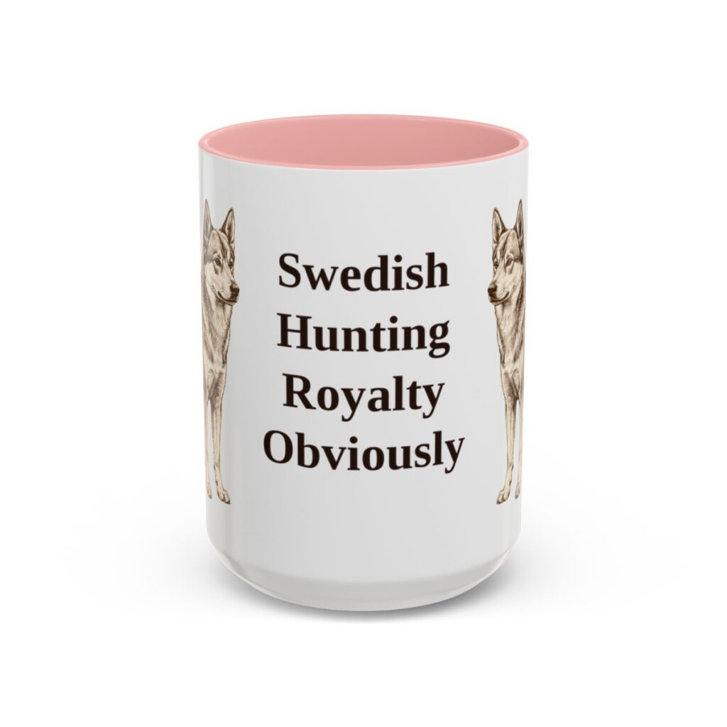 15oz Funny Norrbottenspets Mug, Pink, front view